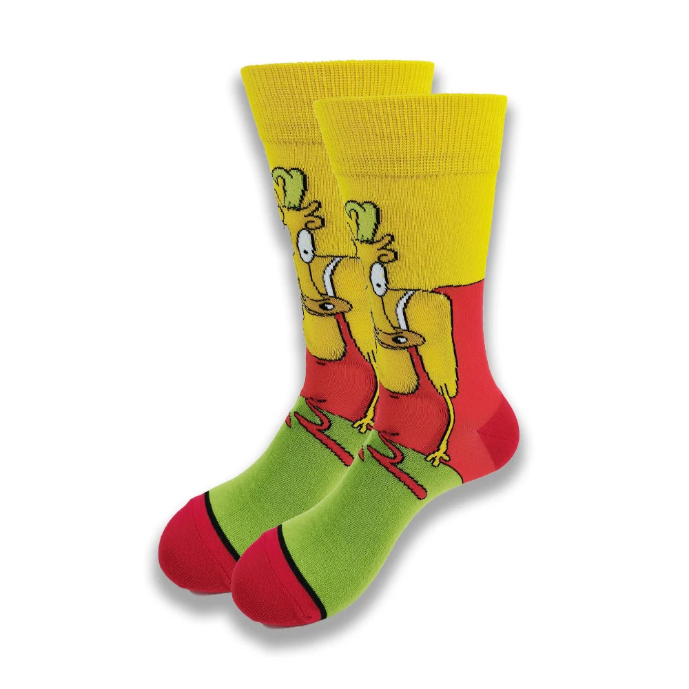 Spring and Autumn Cartoon Movie Character Socks for Men & Women – Funny Fashion High Quality Crew Tube Socks, Unisex Casual Cotton Socks
