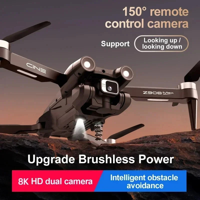 Xiaomi Z908 Pro MAX Drone — 8K Dual Camera GPS FPV Quadcopter with Brushless Motor, Optical Flow, Folding Design & 10000M Range