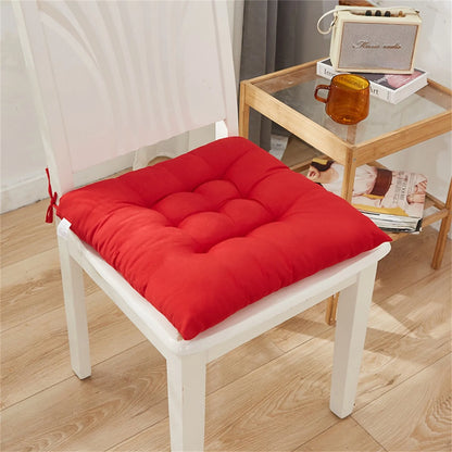 Solid Square Chair Cushion – Soft Cotton Upholstery for Office, Home, Car, and Garden Sun Lounge Seat