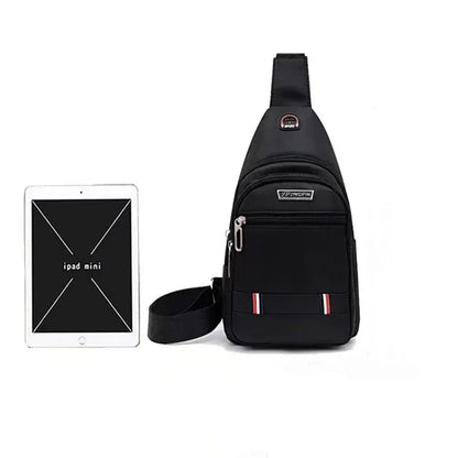 Men's CrossBorder Small Chest Shoulder Bag - Fashionable Polyester Travel Companion for Trendy Outdoor Leisure