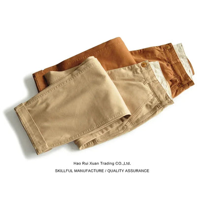 SauceZhan XX001 Chino Pants - Men's Vintage Cotton Cargo Trousers with Loose Straight Fit