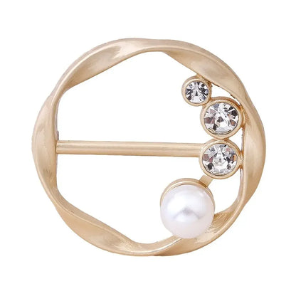Scarf Buckle & Ring – Shawl, T-Shirt, Waist Clip Brooch, Silk Clasp Fashion Jewelry Accessory