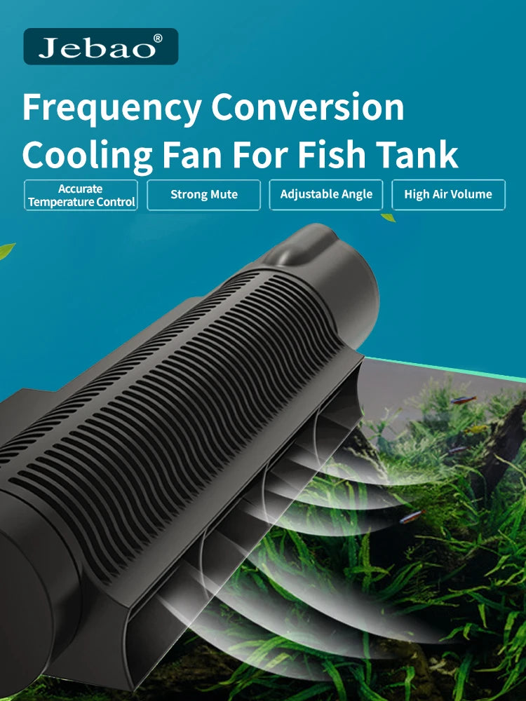 Jebao Jecod ACF Series Aquarium Cooling Fan – Mute Automatic Temperature Control for Marine Tanks, 12V 3W/4W Cooler Accessory
