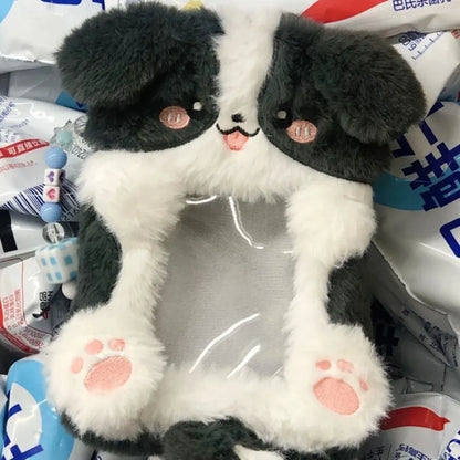 Multifunctional Rabbit & Dog Photocard Case - Cute Photo Card Holder for Idol Photos, Collectibles & Protective Storage