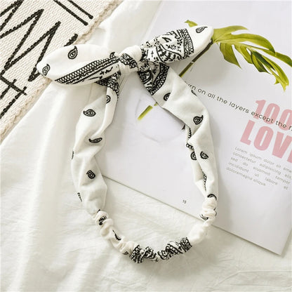 Vintage Boho Suede Headbands for Women – Soft Solid Print Cross Knot Elastic Hairbands & Bandanas for Girls