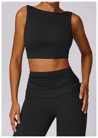 NCLAGEN Women’s High-Support Sports Bra – Breathable Open-Back Yoga & Fitness Tank Top with Removable Pads