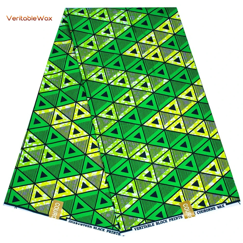 Ankara African Wax Print Fabric - Batik Pagne Polyester Material for DIY Sewing, Patchwork & Wedding Dress Craft