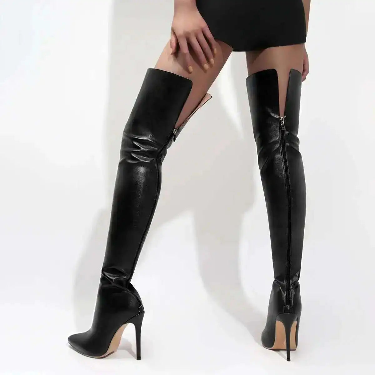 Big Size Women’s Over Knee Boots 40-46 - 11cm High Heel Fashion Boots with Back Zipper 2026