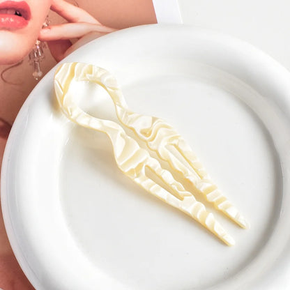 Acrylic Fish Tail U-Shaped Hairpin - French Twist & Lazy Bun Styling Accessory
