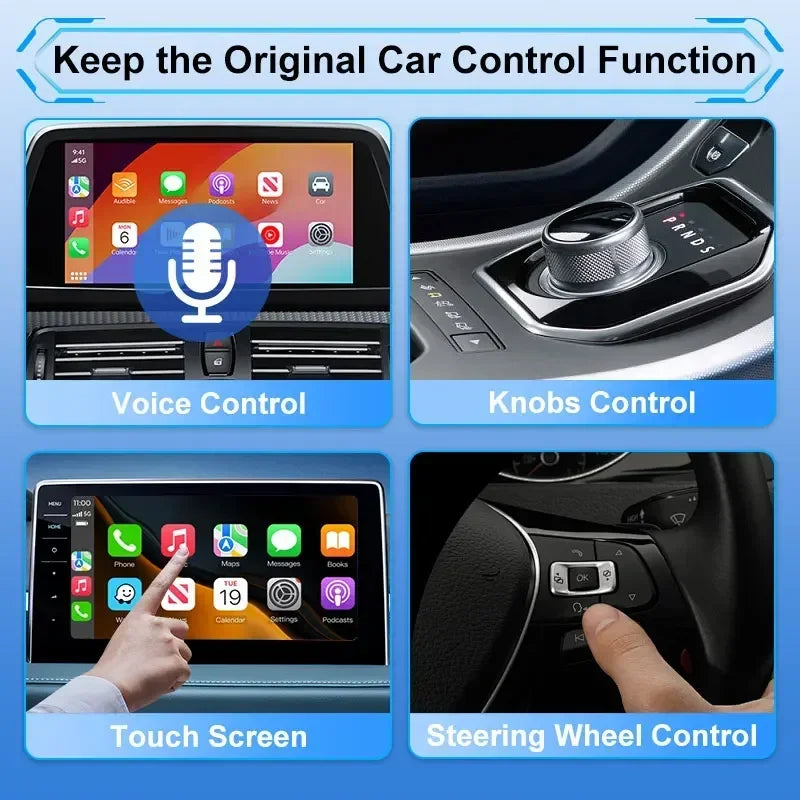 FLIXIVI 2025 2-in-1 Dual Interface Wireless CarPlay/Android Auto Adapter – Smart Mini Box, Plug & Fast Connect, Universal
