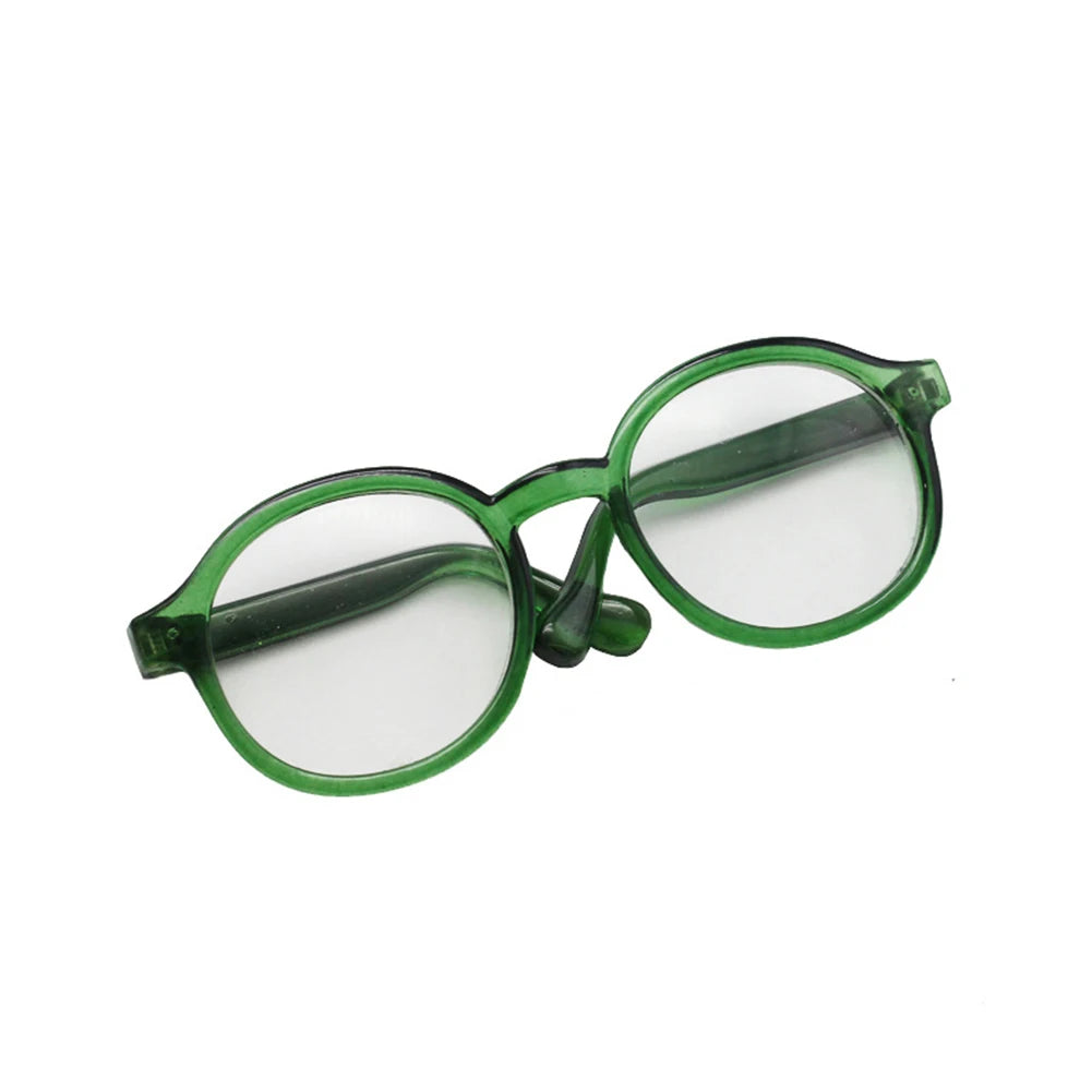 6.5cm Transparent Plastic Glasses for BJD Dolls, Labubu, MSD, SD, EXO - Sunglasses for 1/8, 1/6, 1/3, 1/4 Plush Dolls