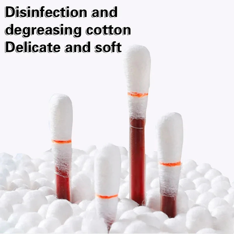 50-Piece Disposable Iodine Cotton Swabs - Individually Packaged First Aid Antiseptic Sticks for Travel, Hiking, and Emergency Kits