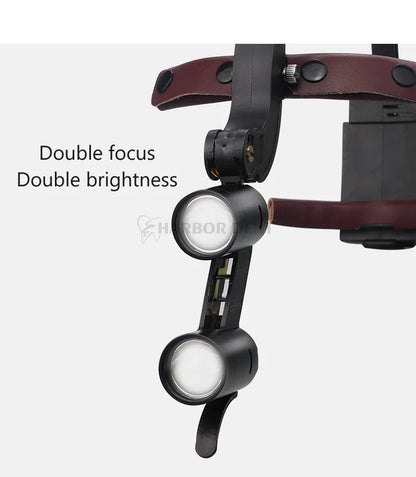 5W Dental LED Headlight – 2.5X/3.5X Magnification Binocular Loupes with 2 Filters for Dentist Surgery