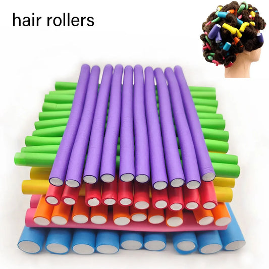 10PCS Flexible Hair Curling Rods – Soft Foam Bendy Twist Curls, No Heat Flexi Rollers for Hair Styling