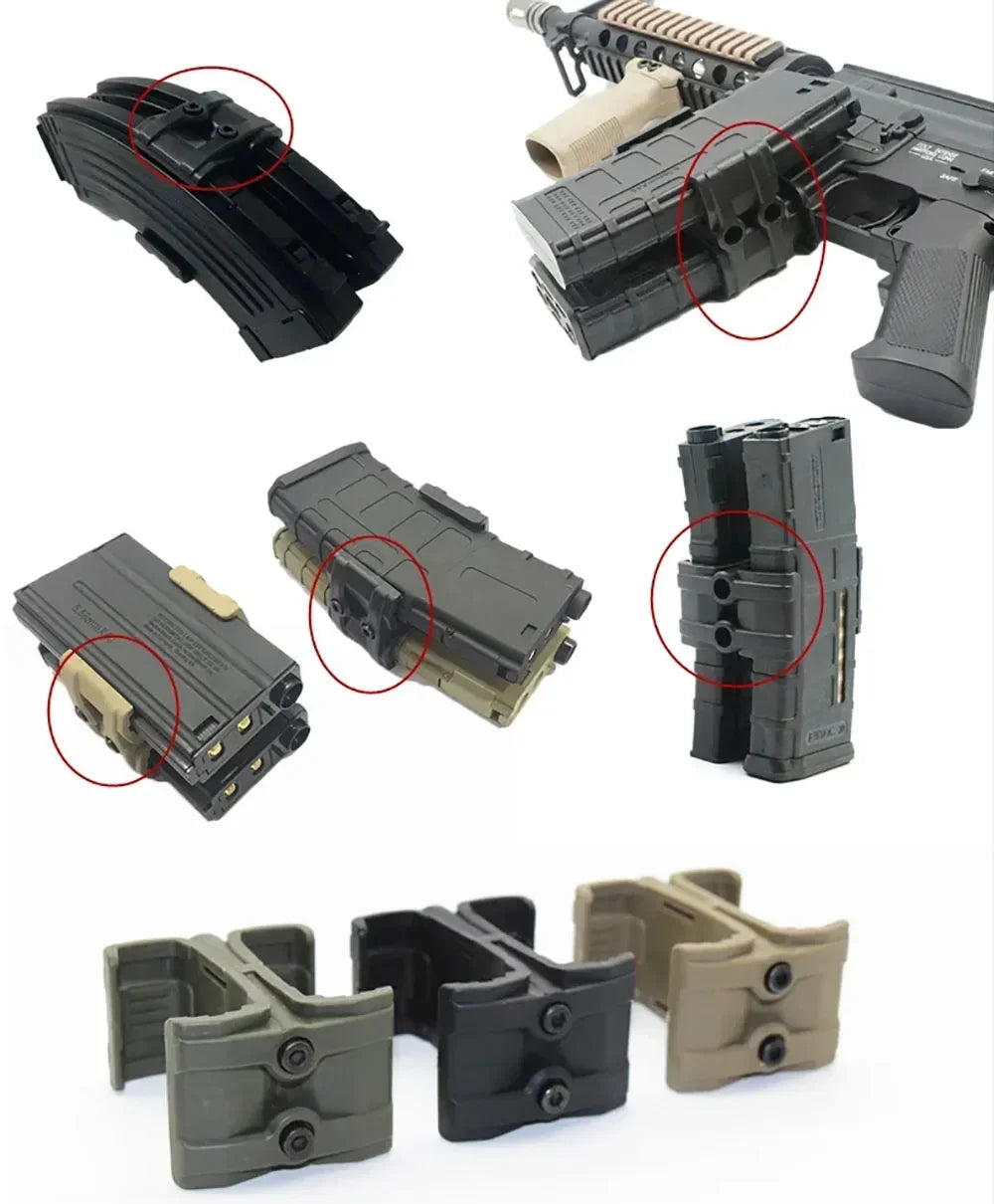 Universal Dual Parallel Rifle Magazine Clip — AK, AR15, M4 Speed Loader Accessory