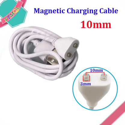 Magnetic Charging Cable – 2pin USB Charger for Beauty Instruments & Smart Devices, 5-10mm Magnet Spacing