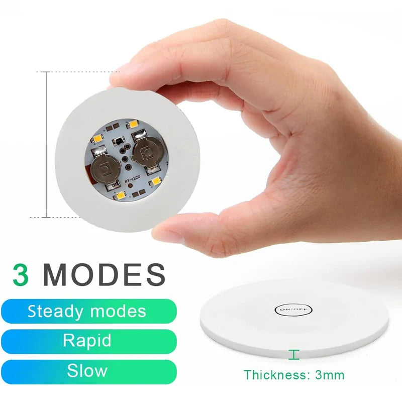 LED Coaster Sticker – Battery-Powered Luminous Glass & Bottle Pads for Bars, Parties, and Drink Decor