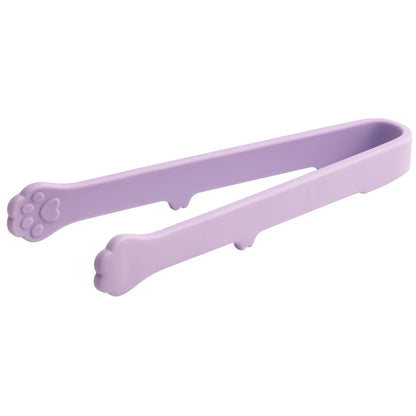 5.71inch Non-Slip Cat Paw Silicone Tongs – Cute Japanese Cartoon BBQ & Baking Food Clip Kitchen Gadget
