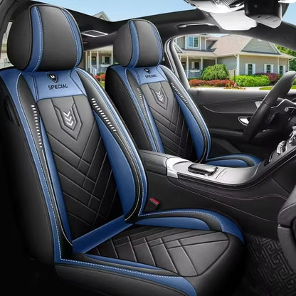 Fully Enclosed Leather Car Seat Cover - All-Season Universal Seat Protector for Small Cars