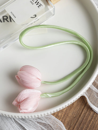 2PCS Tulip Flower Curtain Tiebacks – Rustic No-Damage Holdbacks for Living Room & Bedroom Decor