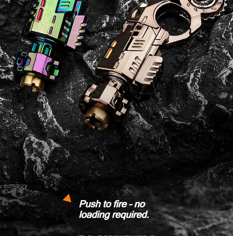 Shell-Ejecting Alloy Toy Pistol Set – Mini Finger Spinning Top Fidget & Sensory Desk Gadget for Teens