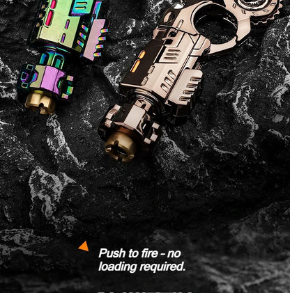 Shell-Ejecting Alloy Toy Pistol Set – Mini Finger Spinning Top Fidget & Sensory Desk Gadget for Teens