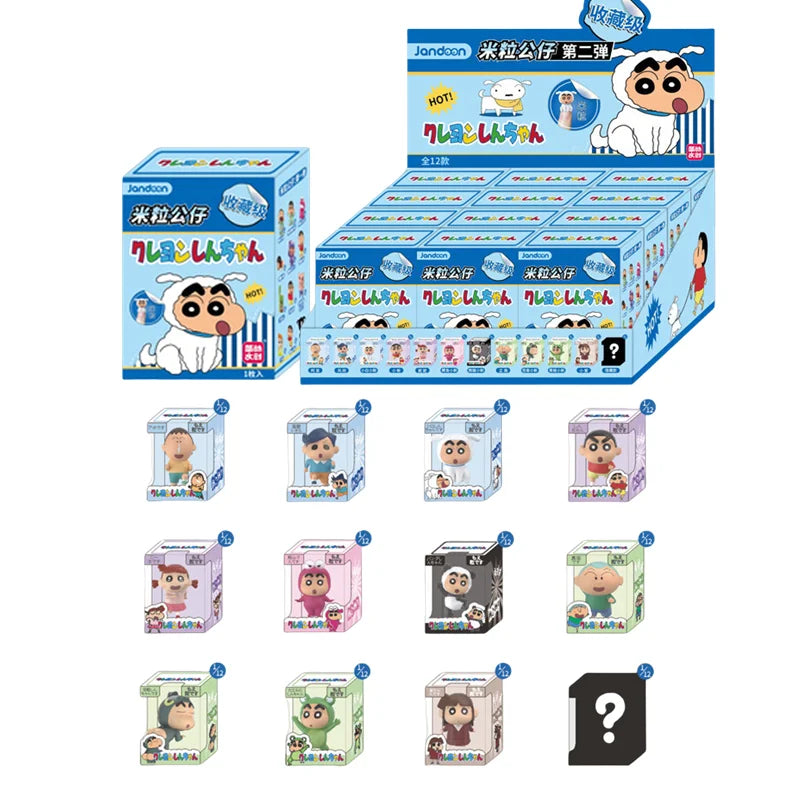 Crayon Shin-Chan Anime Blind Box Figures — Dinosaur Diary Baby Rice Grains Doll, Creative Collectible Toy for Kids & Gifts