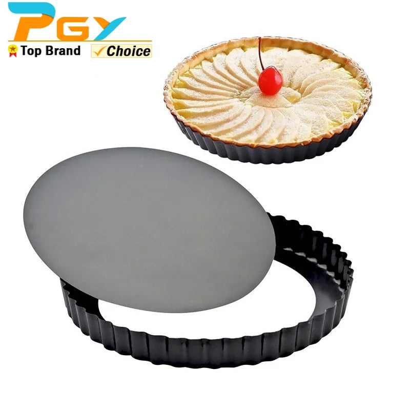 20–30cm Non-Stick Fluted Tart & Quiche Pan – Round Heavy-Duty Baking Mold with Removable Bottom for Pie, Pizza & Cake