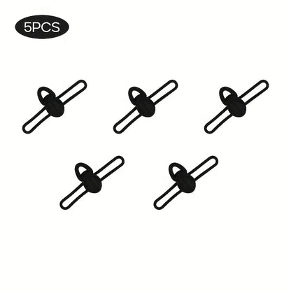 Silicone Fishing Hook Fixers - 5-Piece Elastic Anti-Slip Rod Hook Clips