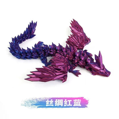 3D Printed Dragon Desktop Ornament – Fantasy Animal Figurine for Home & Office Decor, Christmas Gift