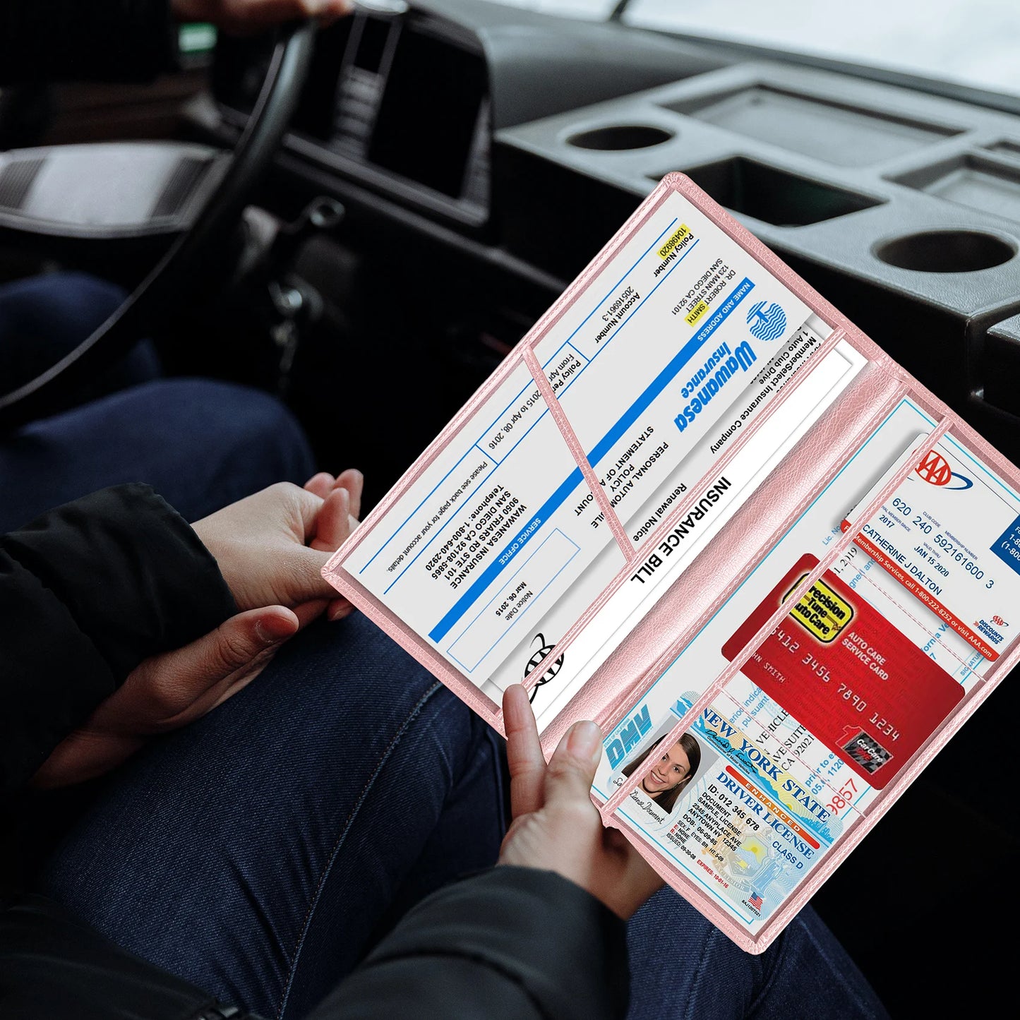 Car Registration & Insurance Holder – Vehicle Glove Box Organizer for Auto & Truck