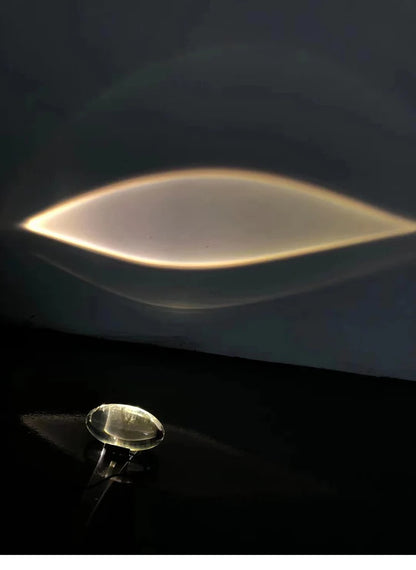 Italian Designer LED Table Lamp – Crystal 'Eye of the Sky' Egg-Shaped Night Projector for Living Room & Bedroom Decor