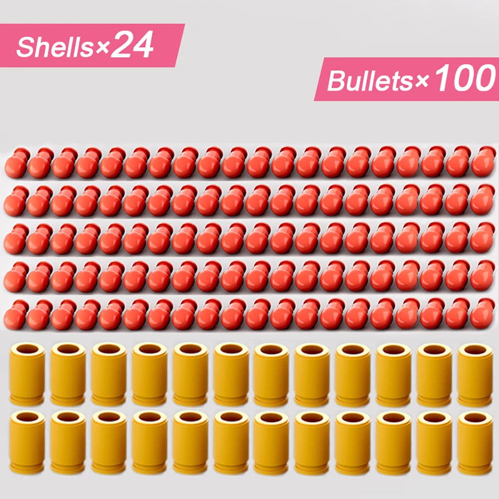 Toy Gun Bullets & Shells for Boys – Colt 1911 & USP Shell Ejecting Accessories for Shooting Games