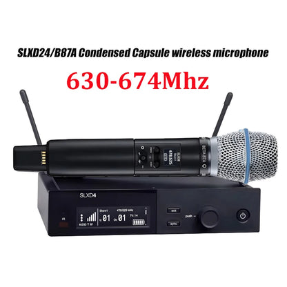 SLXD Wireless Microphone System – 500/600/800MHz 4-Pin Headset with KSM8/Beta58, Professional Audio for Stage & Karaoke