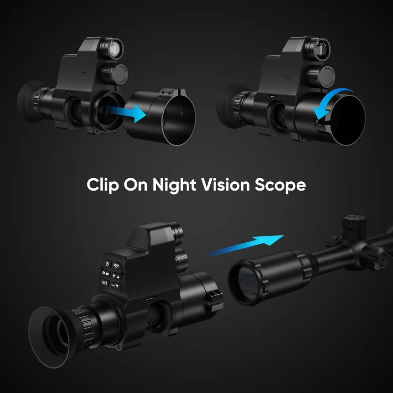 1920×1080 OLED Night Vision Scope - HD Day & Night Monocular with Photo/Video Recording and Up to 300M Observation Range