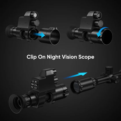 1920×1080 OLED Night Vision Scope - HD Day & Night Monocular with Photo/Video Recording and Up to 300M Observation Range