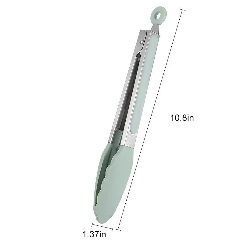 Versatile Non-Slip Food Grade Silicone Tong for BBQ & Kitchen - Creative Bread Serving Tool with a Secure Grip