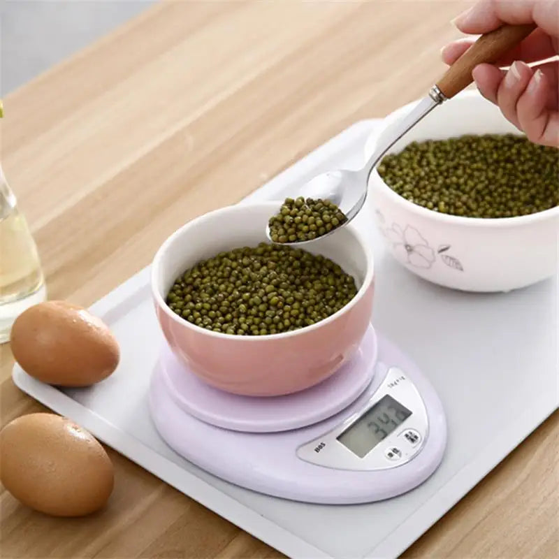 1pc LED Portable Digital Scale - 5kg Capacity, Ideal for Measuring Food Weight in Kitchen, Electronic Scales for Small Scale Weighing in Grams