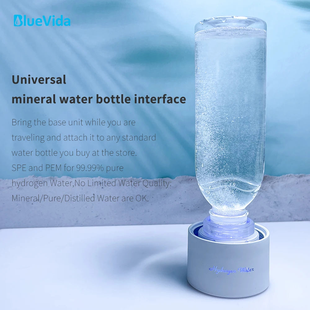 BlueVida SPE&PEM Hydrogen Water Generator - High Concentration, 2 Work Modes & Self-Cleaning, Hydrogen Absorption