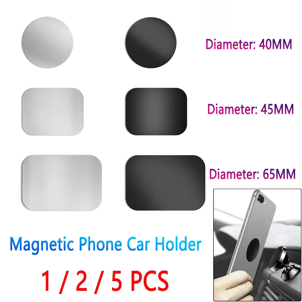 Magnetic Phone Holder for Car - Universal Iron Sheet Disk Sticker Mount for All Smartphones