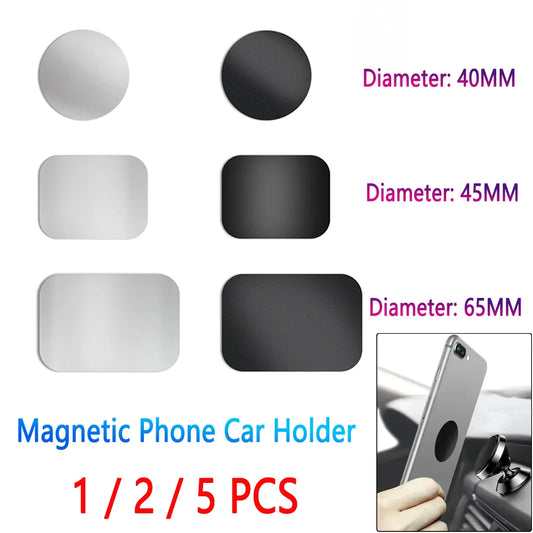 Magnetic Phone Holder for Car - Universal Iron Sheet Disk Sticker Mount for All Smartphones