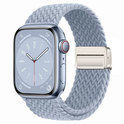 Nylon Braided Watch Band for Apple Watch – Compatible with Series SE, 3–10 & Ultra (38–49mm Adjustable Sport Strap)