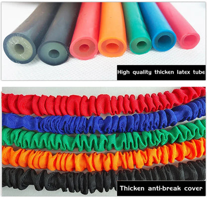 Thickened Latex Resistance Bands — 30/42/65/80cm Pull Rope for Gym, Fitness Training & Taekwondo (Customizable)