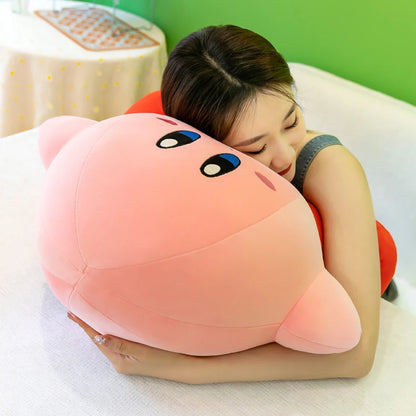 Anime Kirby Plush Toy - Kawaii Cute Pink Cartoon Soft Stuffed Animal, Fluffy Pillow for Home Room Decor, Birthday Gift for Kids