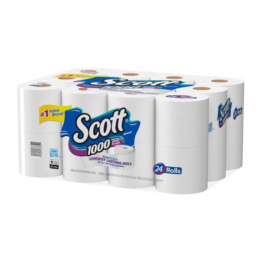 1000-Sheet Septic-Safe 1-Ply Toilet Paper - 4-Roll Value Pack