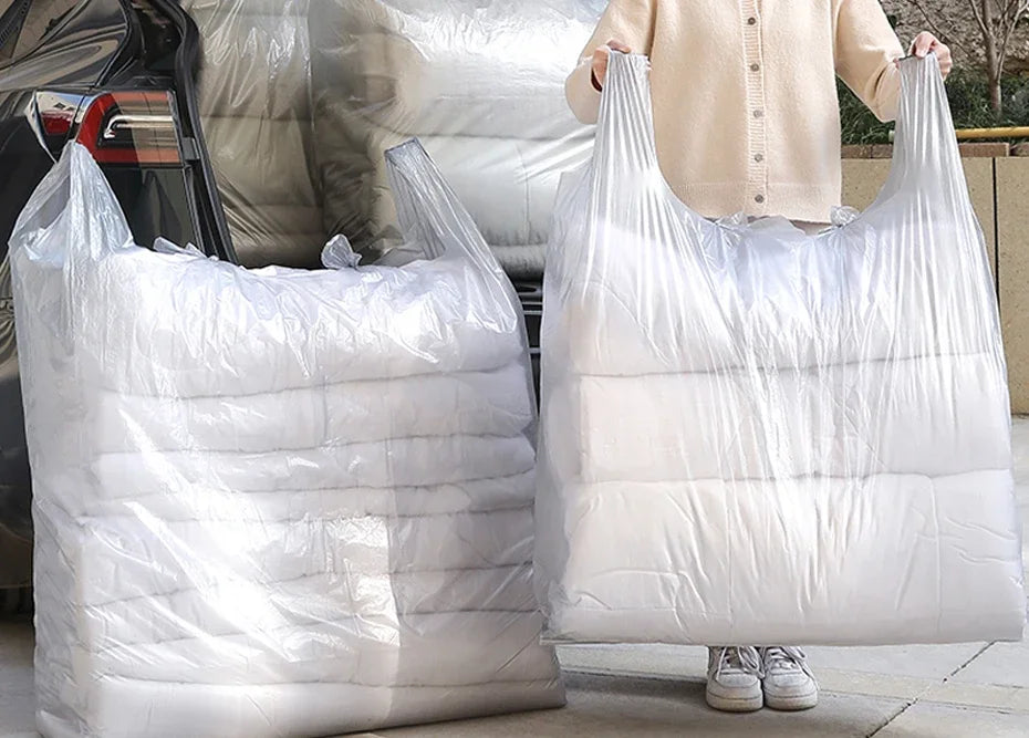 10PCS Large Capacity Thick Plastic Storage Bags — Moving & Packaging Bags for Clothes, Toys, Bedding & Blankets