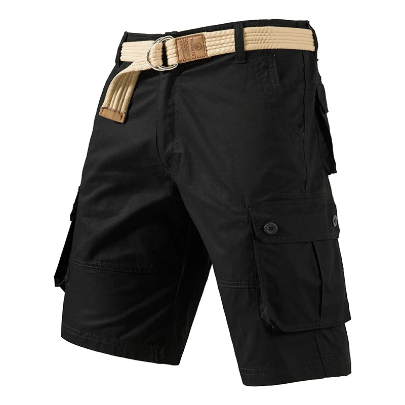 Men's Cargo Knee Shorts - Plus Size Cotton Bermuda Golf, Running & Gym Casual Shorts