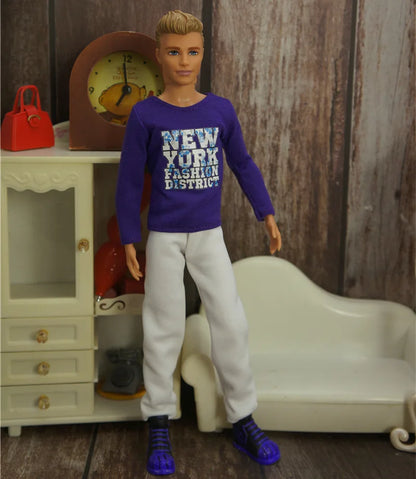 30cm Male Anime Doll Clothes – 1/6 BJD Fashion Casual Suit for KEN Dolls, DIY Reborn Toy Accessories & Gifts