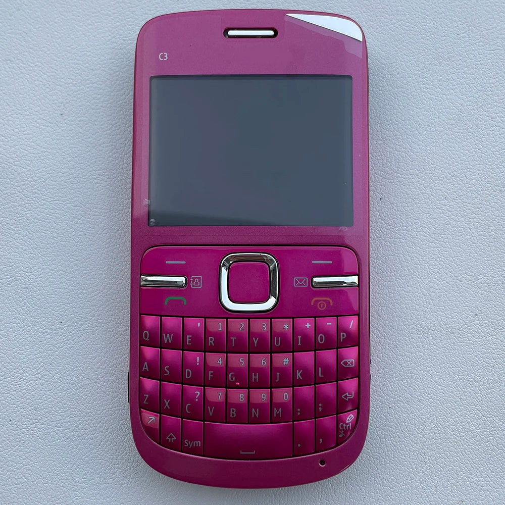 C3-00 Unlocked Mobile Phone - 2.4" GSM 2G QWERTY Keyboard Cellphone with 2MP Camera