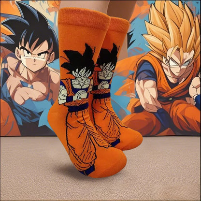 Men’s Anime Dragon Ball Socks - Harajuku Hip Hop Cosplay Fashion Funny Crew Socks